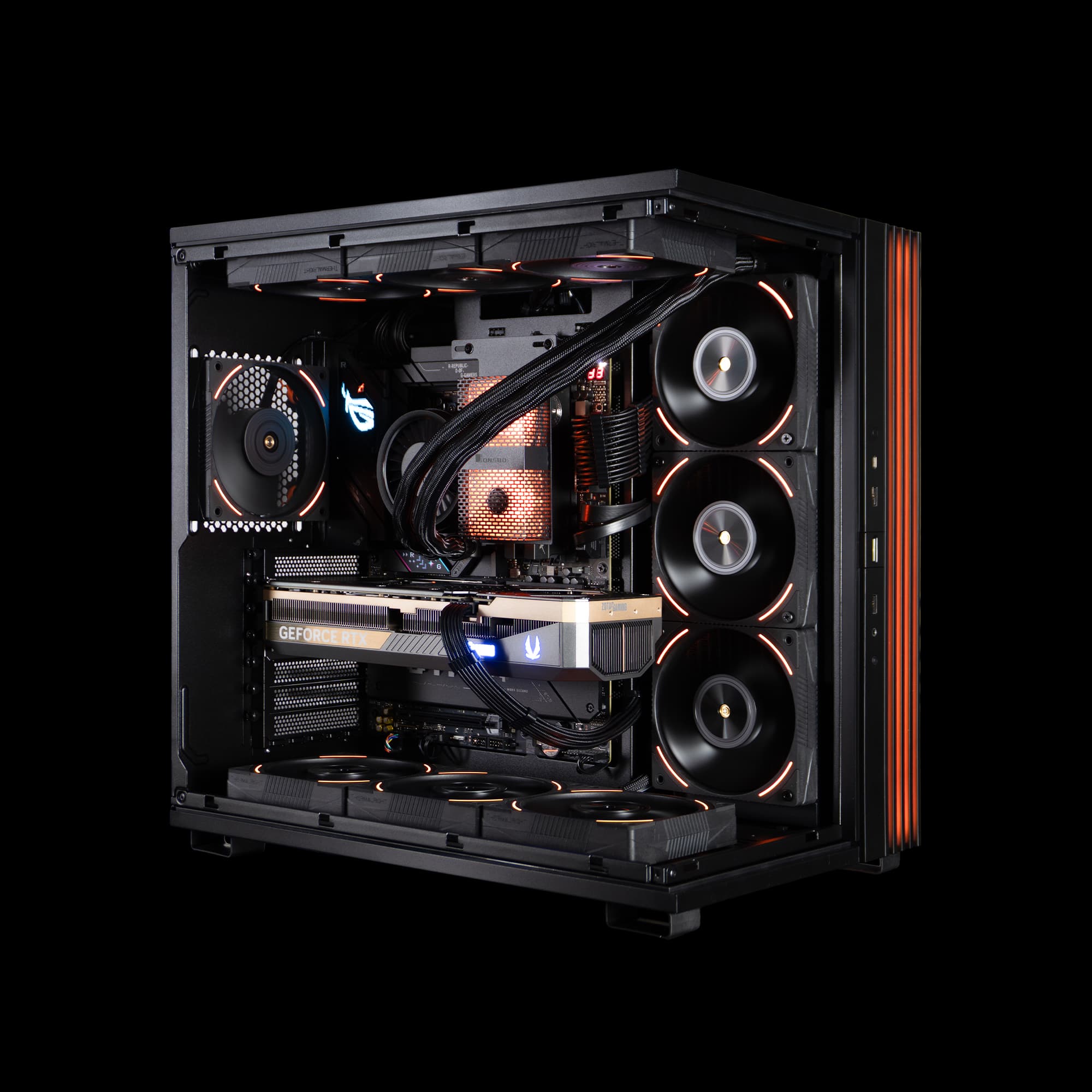 Von Hand montierter Tower-Gaming-PC aus der NoMadPC-Manufaktur